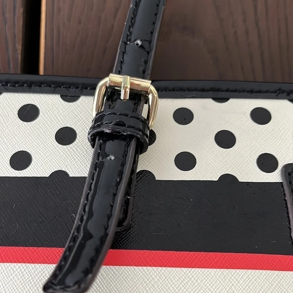 Anne Klein red/ black/ ivory purse. - Picture 5 of 12